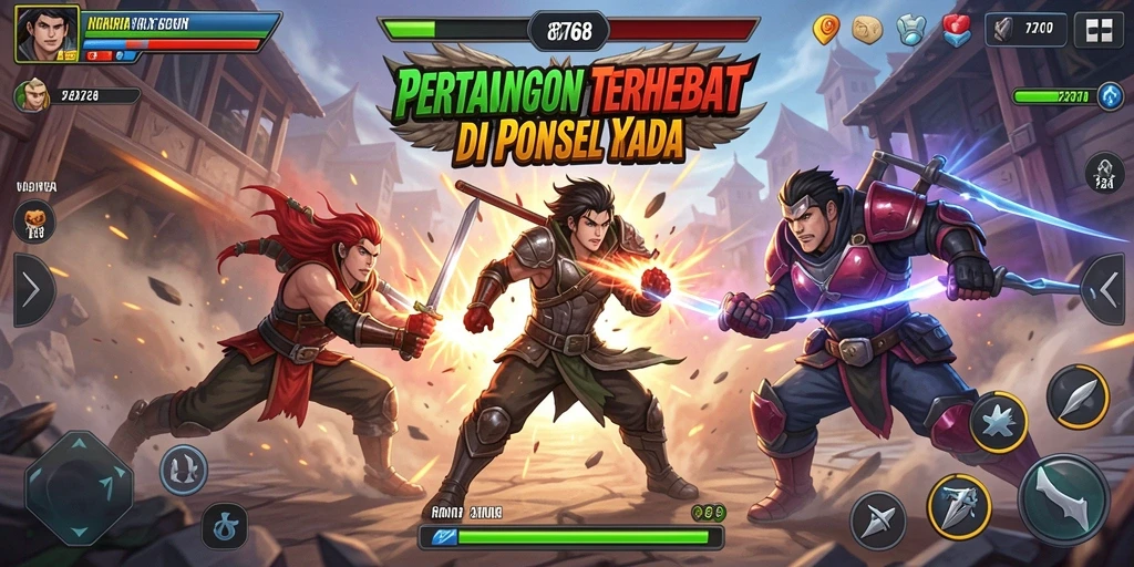 Screenshot gameplay seru dari game Fighting 8768.