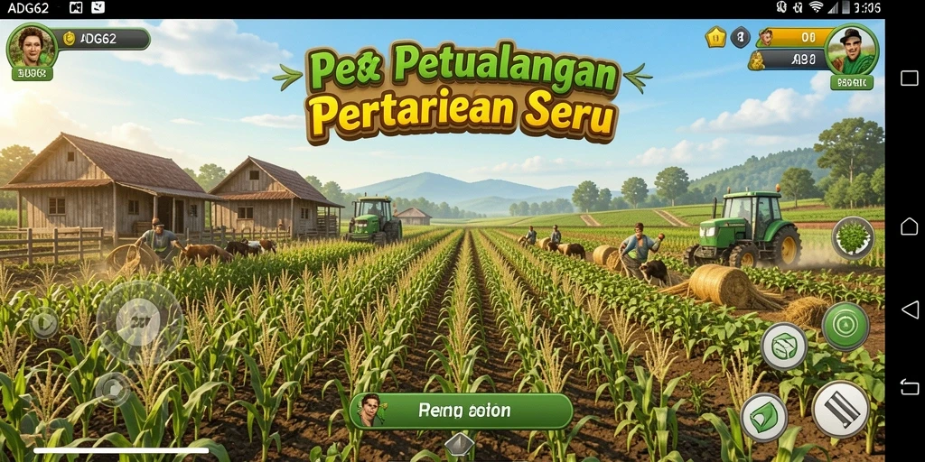 Tampilan gameplay mendebarkan di dunia pertanian ADG62.
