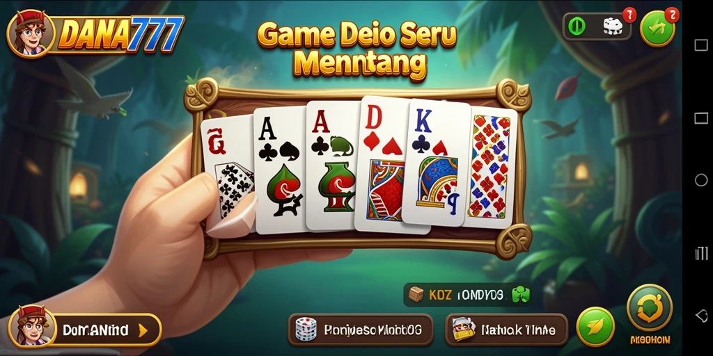 Screenshot DANA777 menampilkan gameplay domino yang seru dan interaktif.