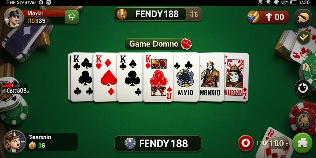 Tampilan gameplay seru dari FENDY188 saat bermain Domino.