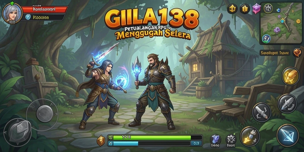 Screenshot utama GILA138 dengan aksi pertarungan RPG yang menarik.