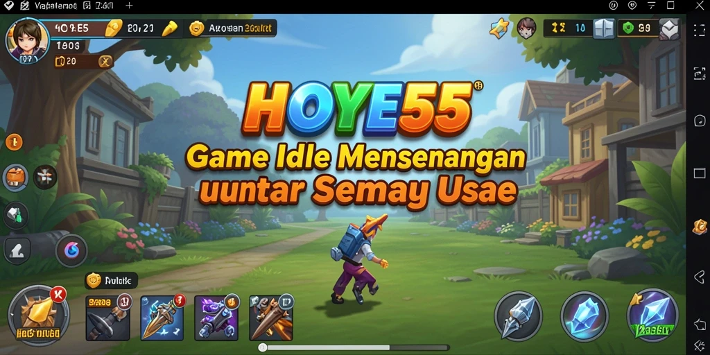 Tampilan gameplay Idle yang menawan dan interaktif di HOYE55.
