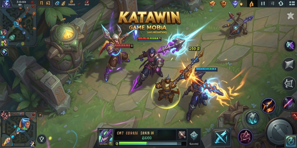 Tampilan gameplay seru di KATAWIN yang menampilkan pertarungan sengit.