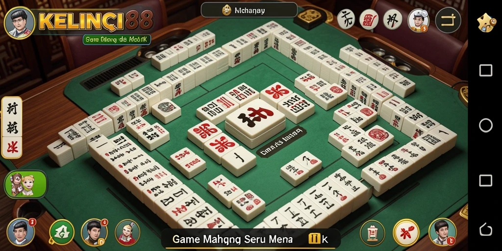 Tampilan gameplay seru dari KELINCI88 dengan level Mahjong yang menantang.