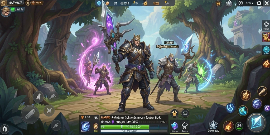 Tampilan gameplay epik di dunia MMORPG MARVRL77.