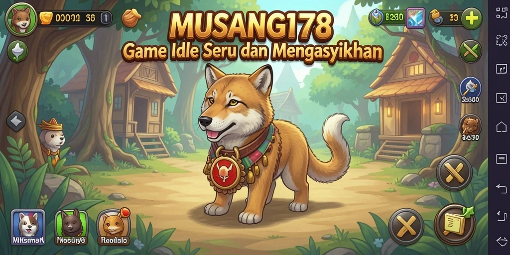 Tampilan screenshot utama gameplay <strong>MUSANG178</strong> yang menampilkan aksi Idle yang seru.