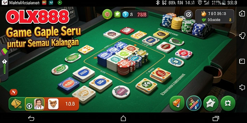 Tampilan gameplay OLX888 yang menarik dengan fitur Gaple.