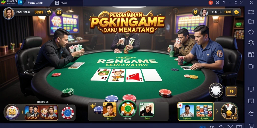 Tampilan gameplay RSNGAME dengan suasana permainan Poker yang seru.
