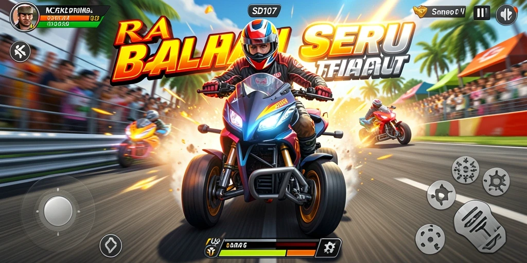 Tampilan gameplay seru dari game balapan SD107.