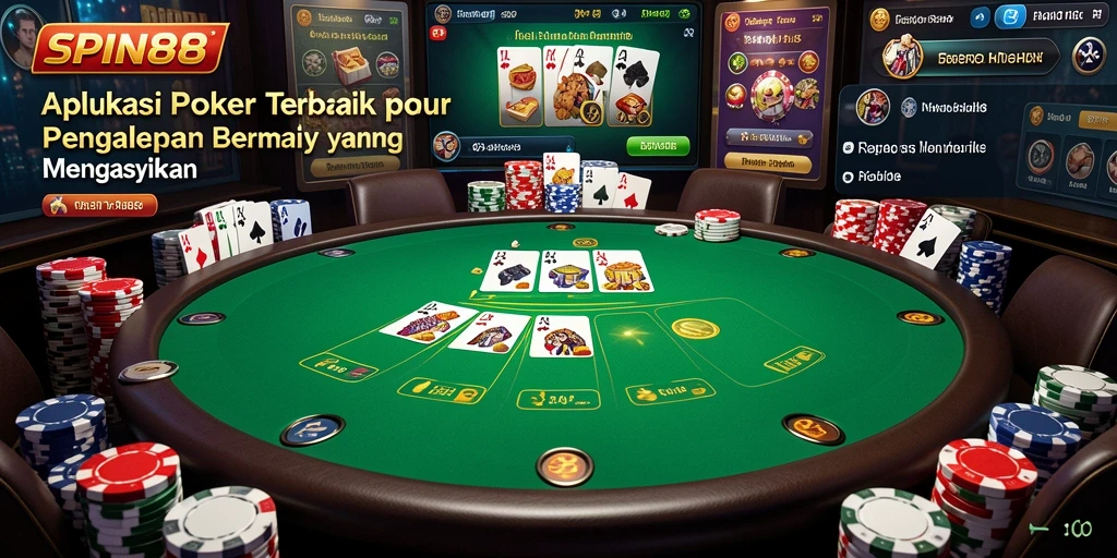 Tampilan gameplay SPIN88 yang menarik dan interaktif dalam game Poker.