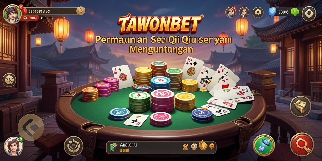 Screenshot TAWONBET menampilkan gameplay QiuQiu yang mengasyikkan.