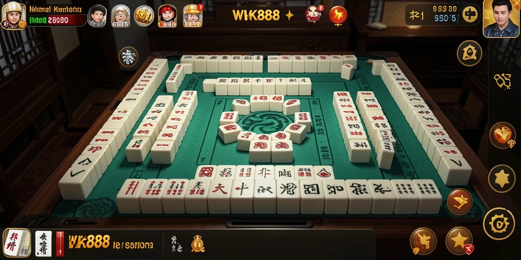 Tampilan gameplay Mahjong yang seru di WK888.